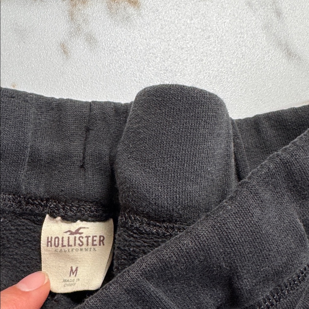 Hollister Y2K Spellout Straight Wide Leg Sweatpants Sz M Distressed Lounge - Picture 7 of 9